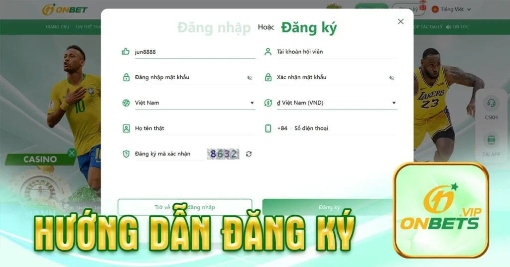 hướng dẫn đăng ký onbet